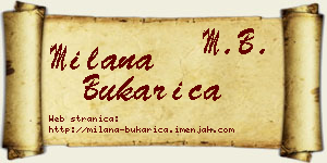 Milana Bukarica vizit kartica